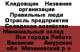 Кладовщик › Название организации ­ Правильные люди › Отрасль предприятия ­ Складское хозяйство › Минимальный оклад ­ 30 000 - Все города Работа » Вакансии   . Амурская обл.,Мазановский р-н